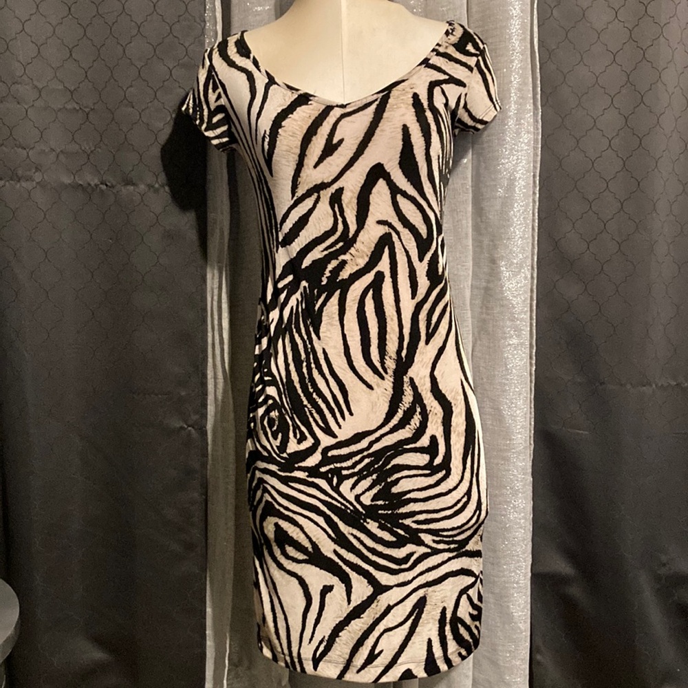 Animal print dress.